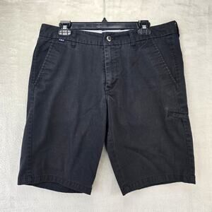 Vtg Fox Racing Men's Chino Shorts Size 33 Black Casual Y2K Skater Motocross